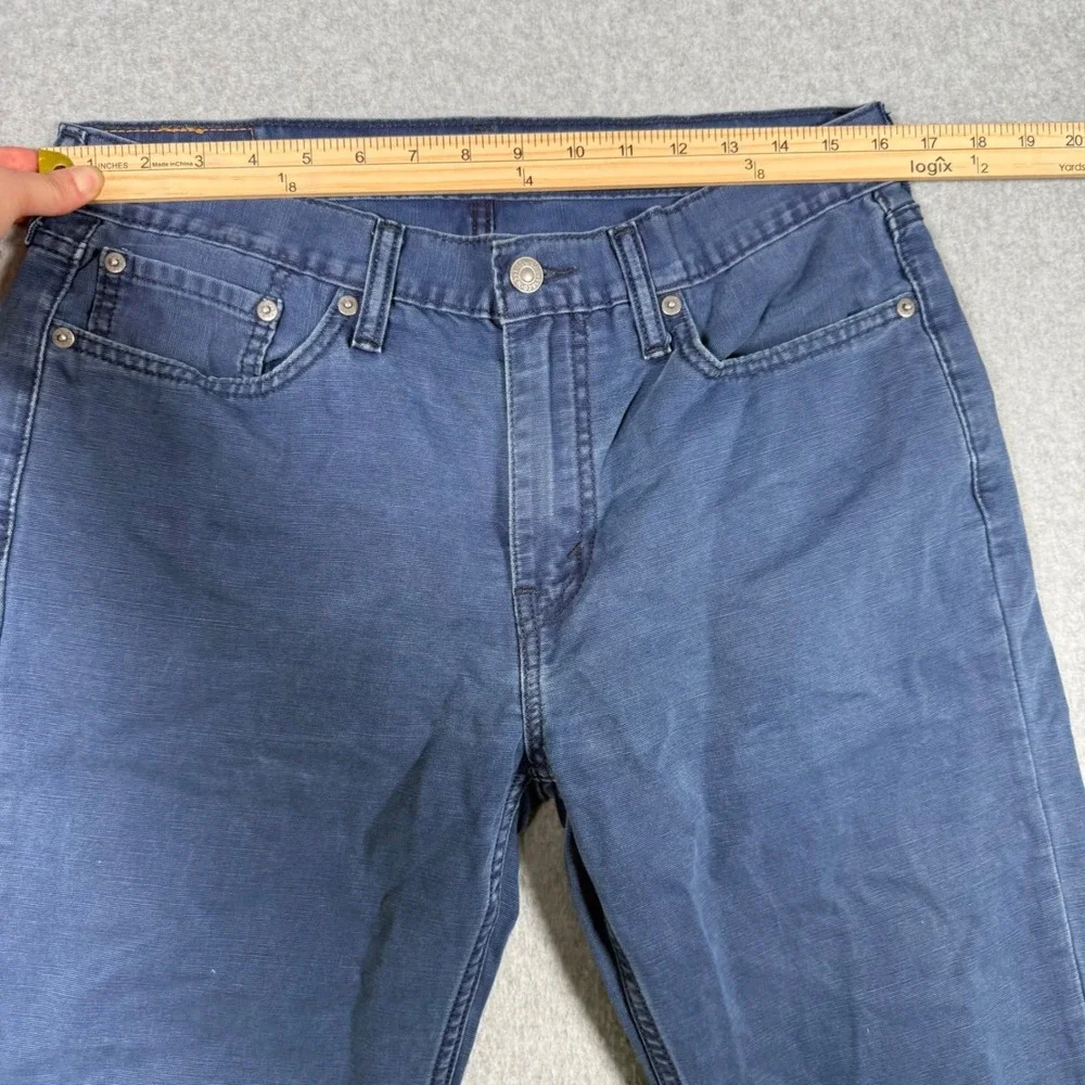 Levis 514 Straight Fit Blue Cotton Canvas Pants Mens 33x30 Preppy Blokecore